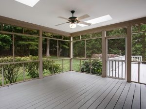 interior view of a screened porch - screened-porch-contractor-buda-tx